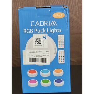 Cadrim RGB Puck Lights - 6 Pack with Remote Control